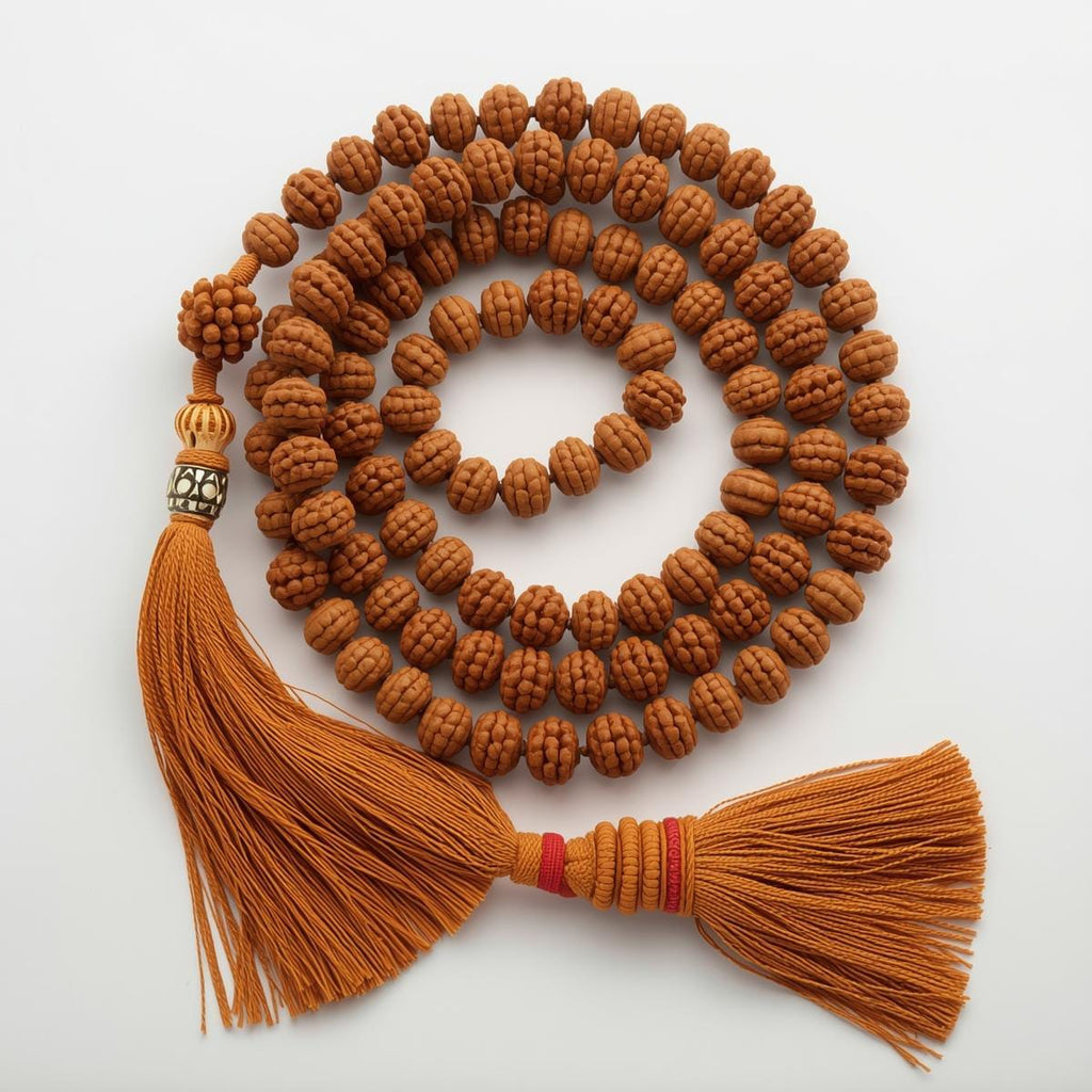 5 Mukhi Rudraksha Mala - 108 Beads for Meditation