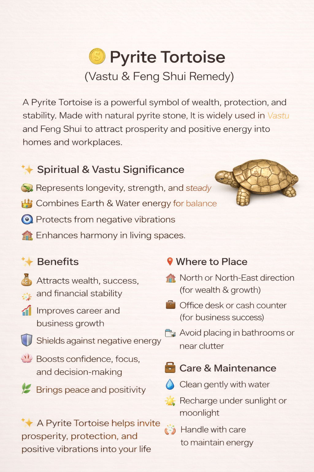 Vastu Pyrite Tortoise (Kachhua)