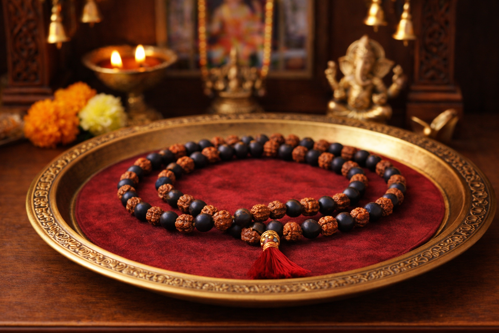 Rudraksha+ Karungali Mala✨