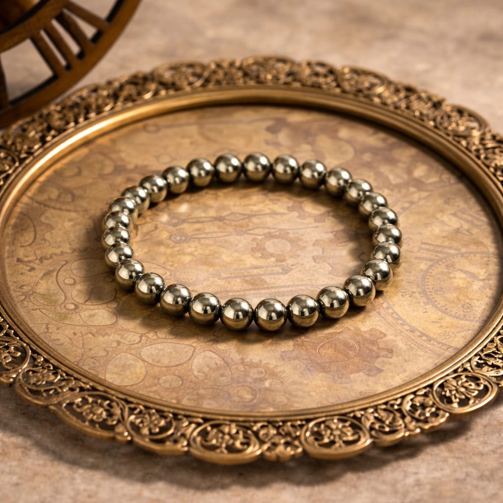 Raw Pyrite Bracelet - Natural Golden Crystals