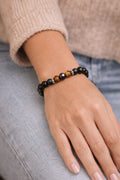 Triple Protection Bracelet - Black Tourmaline & Obsidian